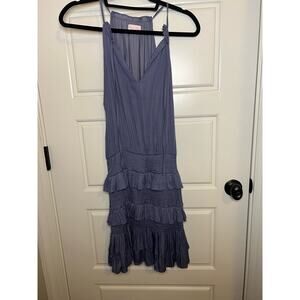 Pink Lily periwinkle lavender smock waist sundress size M. Casual summer flirty